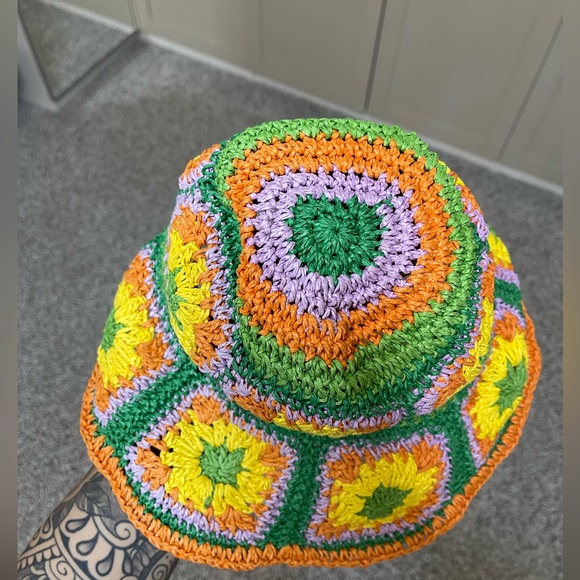 Boho Crochet Straw Hat - Picture 9 of 10